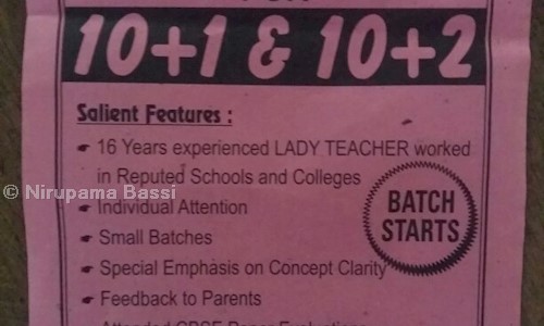 Nirupama Bassi - School Tuitions in Mouli, Panchkula
