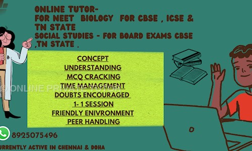 ONLINE PRIVATE TUTOR. - School Tuitions in Medavakkam, Chennai