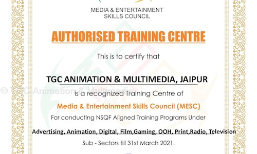 Tgc Animation And Multimedia - Job Training in Malviya Nagar, Jaipur
