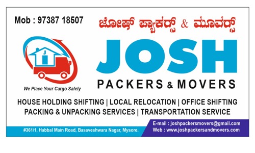 Josh Packers And Movers - Packers and Movers in Industrial Estate, Mysore