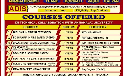 NIFS  National Institute Of Fire Engineering & Safety Management - Job Training in Thane West, Mumbai