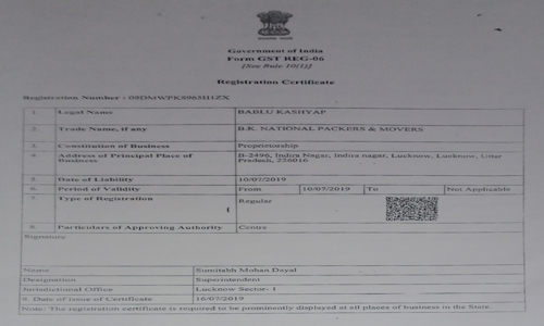 B.K. National Packers & Movers - Packers and Movers in Indira Nagar, Lucknow