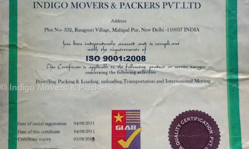 Indigo Movers & Packers - Packers and Movers in Mahipalpur, Delhi