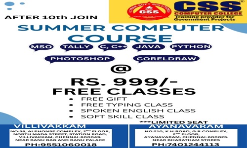CSS Computer Education Center - Job Training in Korattur, Chennai