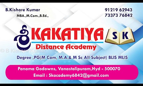 B Kishore Kumar - School Tuitions in Vanasthalipuram, Hyderabad