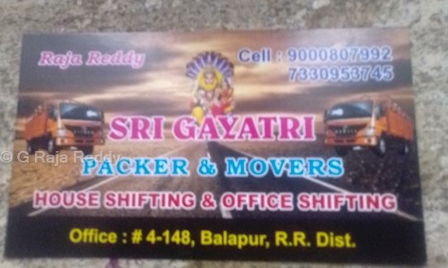 G Raja Reddy - Packers and Movers in Ziaguda, Hyderabad