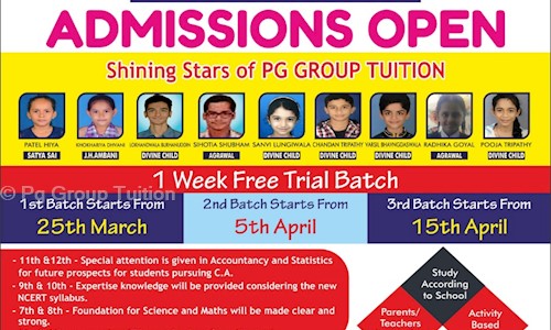Pg Group Tuition - School Tuitions in Vesu, Surat