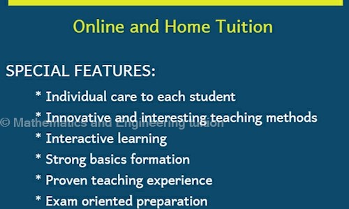 Mathematics and Engineering tuition - School Tuitions in North Paravoor, Cochin
