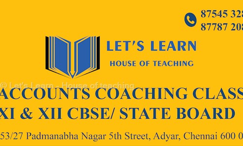 Let's Learn - House of teaching - School Tuitions in Adyar, Chennai