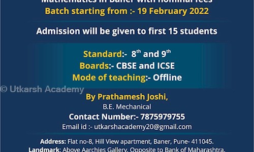 Utkarsh Academy - School Tuitions in Swargate, Pune
