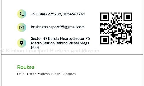 Krishna Transport Packers And Movers - Packers and Movers in Sector 49, Noida