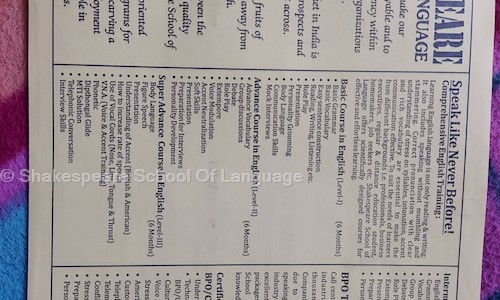 Shakespeare school of language - School Tuitions in Chhatarpur, Delhi