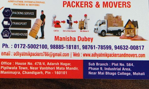 Adhyatmik international packers and movers - Packers and Movers in Sector 67, Mohali