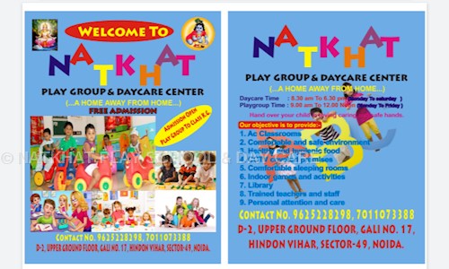NATKHAT PLAY SCHOOL & DAY CARE - School Tuitions in Bhangel, Noida