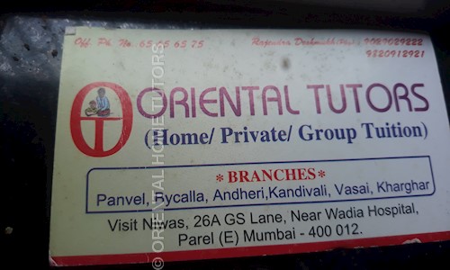 ORIENTAL HOME TUTORS - School Tuitions in Ghatkopar West, Mumbai