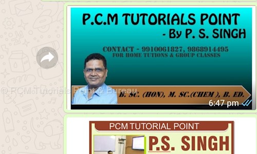 PCM Tutorials Point & Bureau - School Tuitions in Vikaspuri, Delhi