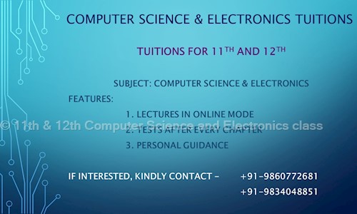 11th & 12th Computer Science and Electronics class - School Tuitions in Mukund Nagar, Pune