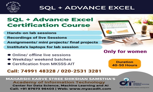  Only For Women MKSSS-AIT Data Science Centre Pune	 - Colleges in Karve Nagar, Pune