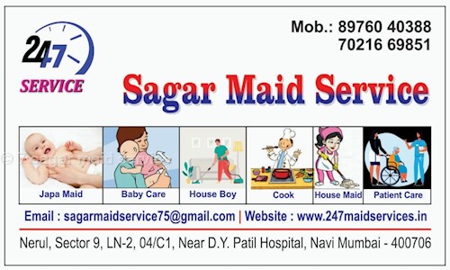 24/7 sagar maid service - Placement Consultancies in Nerul, Mumbai
