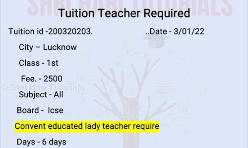 Shri Hari Tutorials - School Tuitions in Vikas Nagar, Lucknow