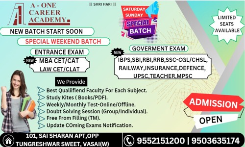 A - One Career Academy - Finance & Accounting tuitions in Vasai West, Mumbai