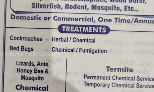 Ramya Pest Conntrol - Pest Control in Chamundi Layout, Mysore