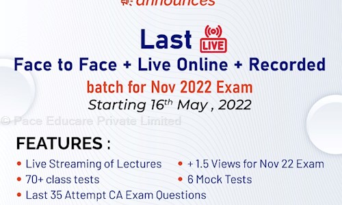 Pace Educare Private Limited - Finance & Accounting tuitions in Indore H O, Indore