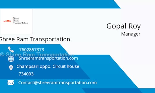 Shree Ram Transportation - Packers and Movers in Hillcart Road Darjeeling, Darjeeling