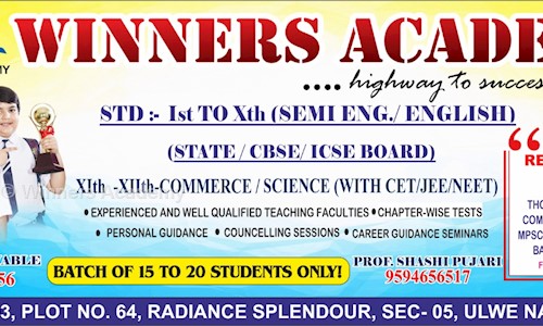 Winners Academy - School Tuitions in Ulwe, Mumbai