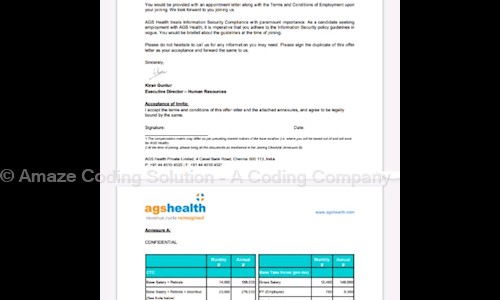 Amaze Coding Solution - A Coding Company - Job Training in Guindy, Chennai