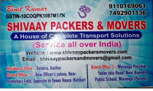 Shivaay Packers & Movers - Packers and Movers in Durgapur, Katihar