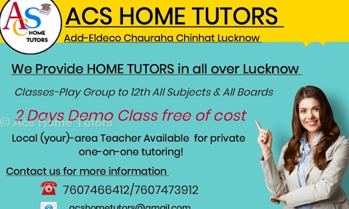 Acs Home Tutors - School Tuitions in Chinhat, Lucknow