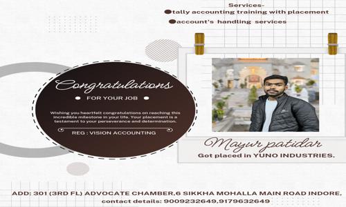 Vision Accounting & Tally Classes - Finance & Accounting tuitions in MG Road, Indore