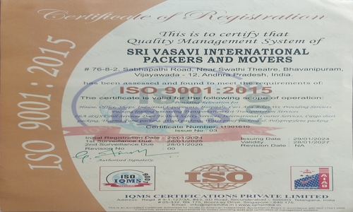 Sri Vasavi International Packers & Movers - Packers and Movers in V D Puram, Vijayawada