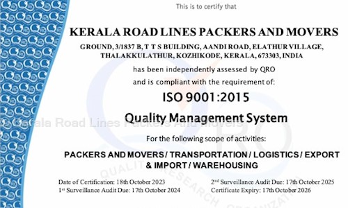 Kerala Road Lines Packers And Movers - Packers and Movers in Karuvanthuruthy, Calicut