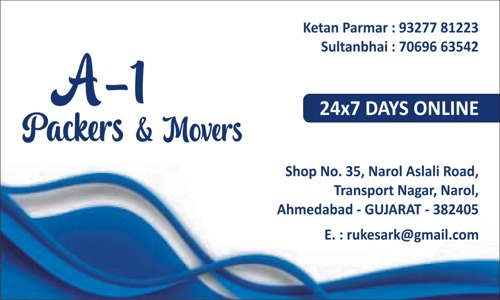 A-1 Packers And Movers - Packers and Movers in Vatva, Ahmedabad
