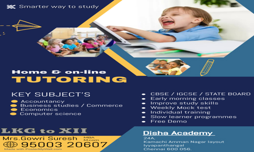 Disha Academy  - School Tuitions in  Iyyappanthangal, Chennai