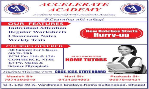 Accelerate Academy - School Tuitions in Bhopal H O, Bhopal