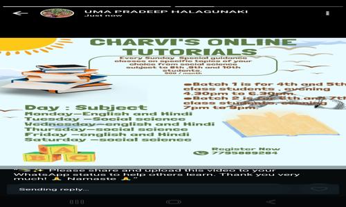 Charvi's online classes  - School Tuitions in Vijayanagar, Hubli