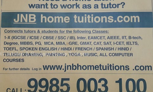 Jubliee N Banjara Tutions Academy - School Tuitions in Somajiguda, Hyderabad