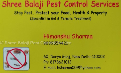 Shree Balaji Pest Control Service - Pest Control in Daryaganj, Delhi