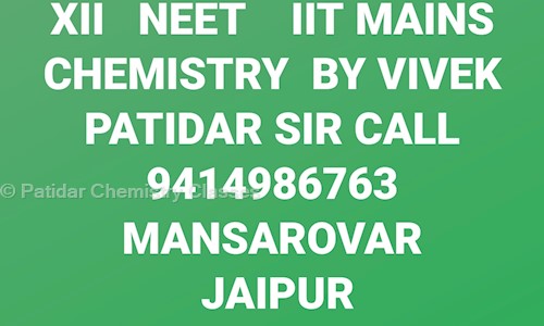 Patidar Chemistry Classes - School Tuitions in Mansarovar, Jaipur
