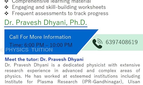 PHYSICS  TUITION  - School Tuitions in Bopal, Ahmedabad