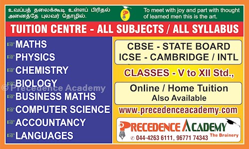 Precedence Academy - School Tuitions in Anna Nagar West Extension, Chennai