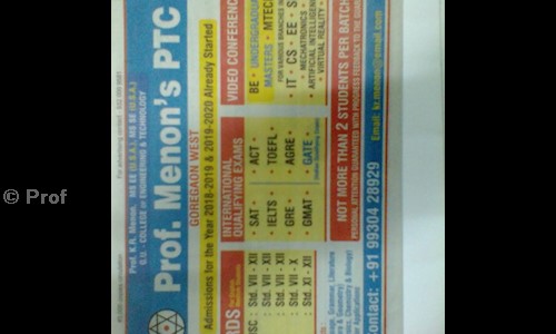 Prof. Menons - PTC - School Tuitions in Udyog Nagar, Mumbai