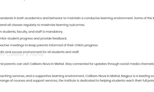 Caliber's Nova - School Tuitions in Mahal, Nagpur