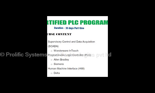 Prolific Systems and Technologies - Job Training in Shivaji Nagar, Pune