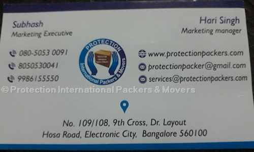 Protection International Packers & Movers - Packers and Movers in Electronic City, Bangalore