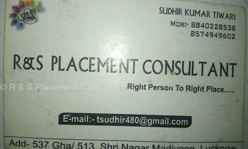 R & S Placement Consultant - Placement Consultancies in Sitapur Road, Lucknow