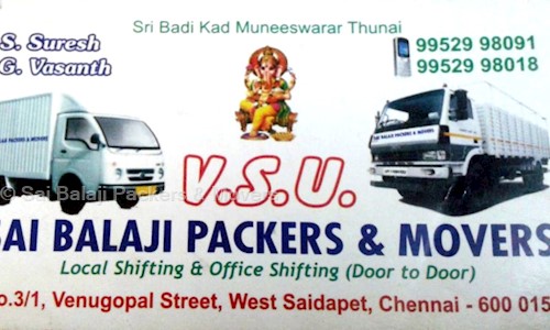 Sai Balaji Packers & Movers - Packers and Movers in Saidapet West, Chennai
